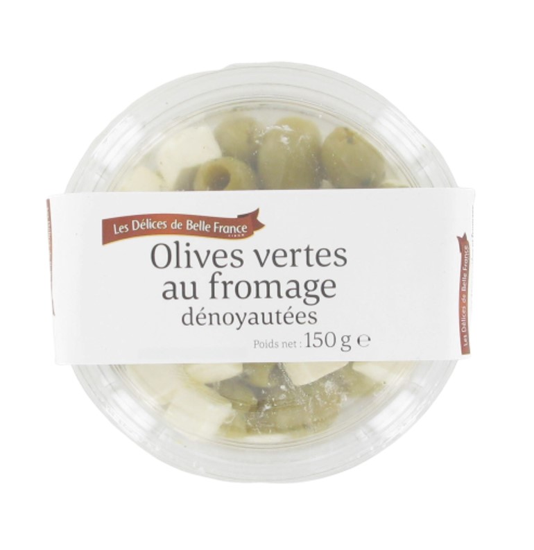 Olive verte dénoyautée au fromage